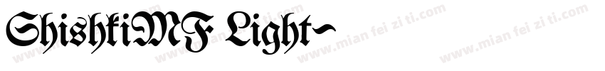 ShishkiMF Light字体转换